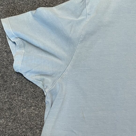 Vintage Guess Originals Light Blue Embroidered Logo T-Shirt L - Picture 11 of 12